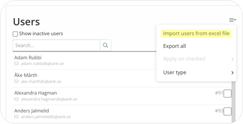 Import-users-menu